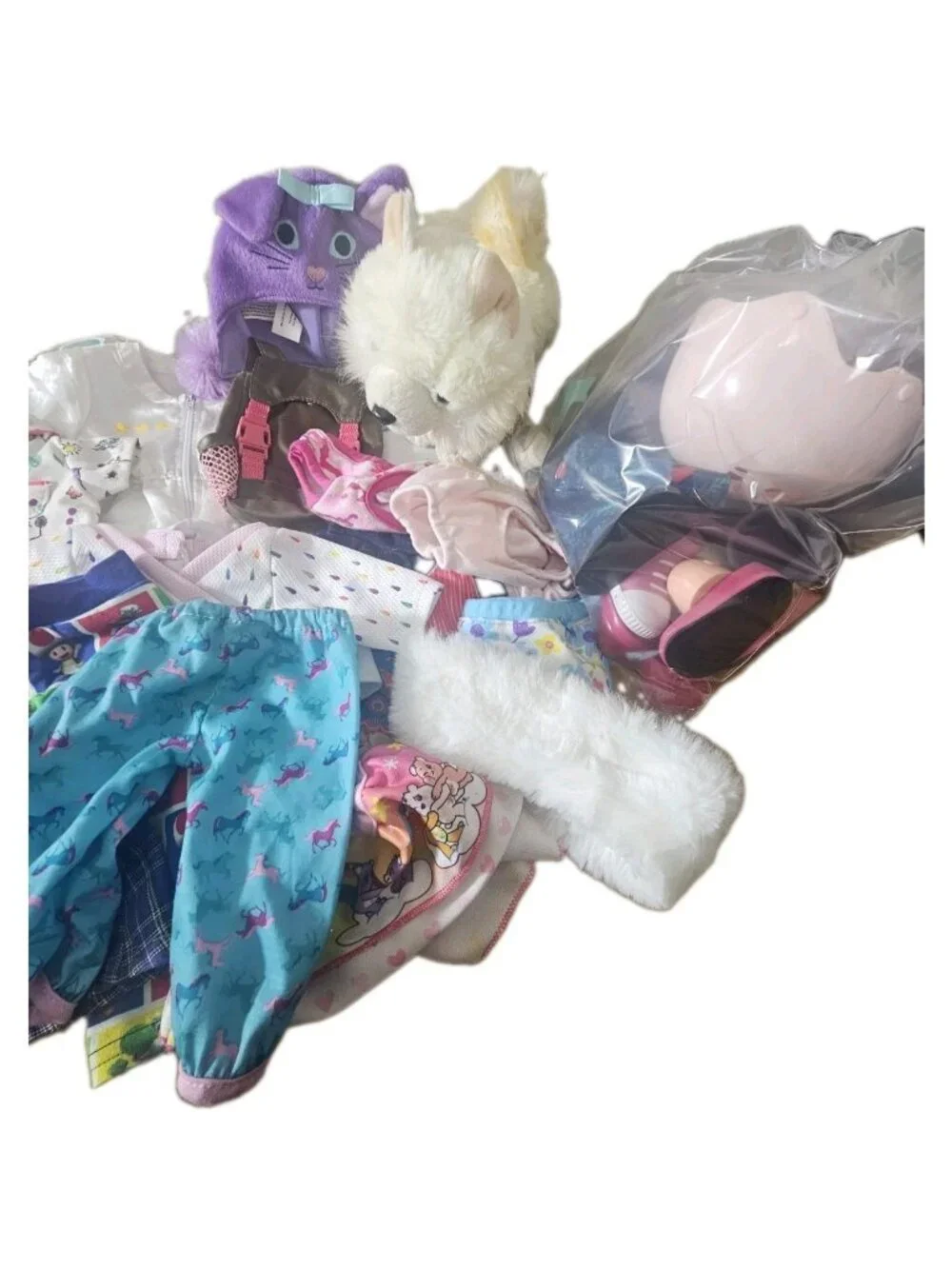Bulk Lot Mixed Doll Clothes With Assorted Shoes For Og Dolls And Others Used